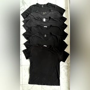 6 Black Tee Shirts